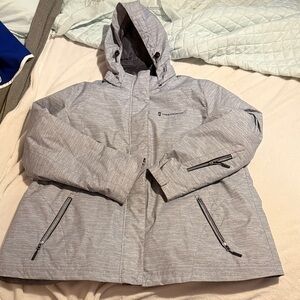 Free Country Light Gray Hooded Jacket